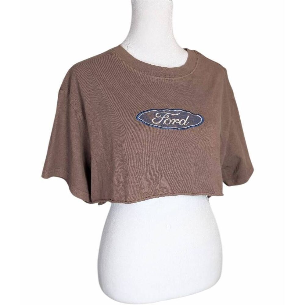 Forever 21 Brown Ford Logo Crop Top